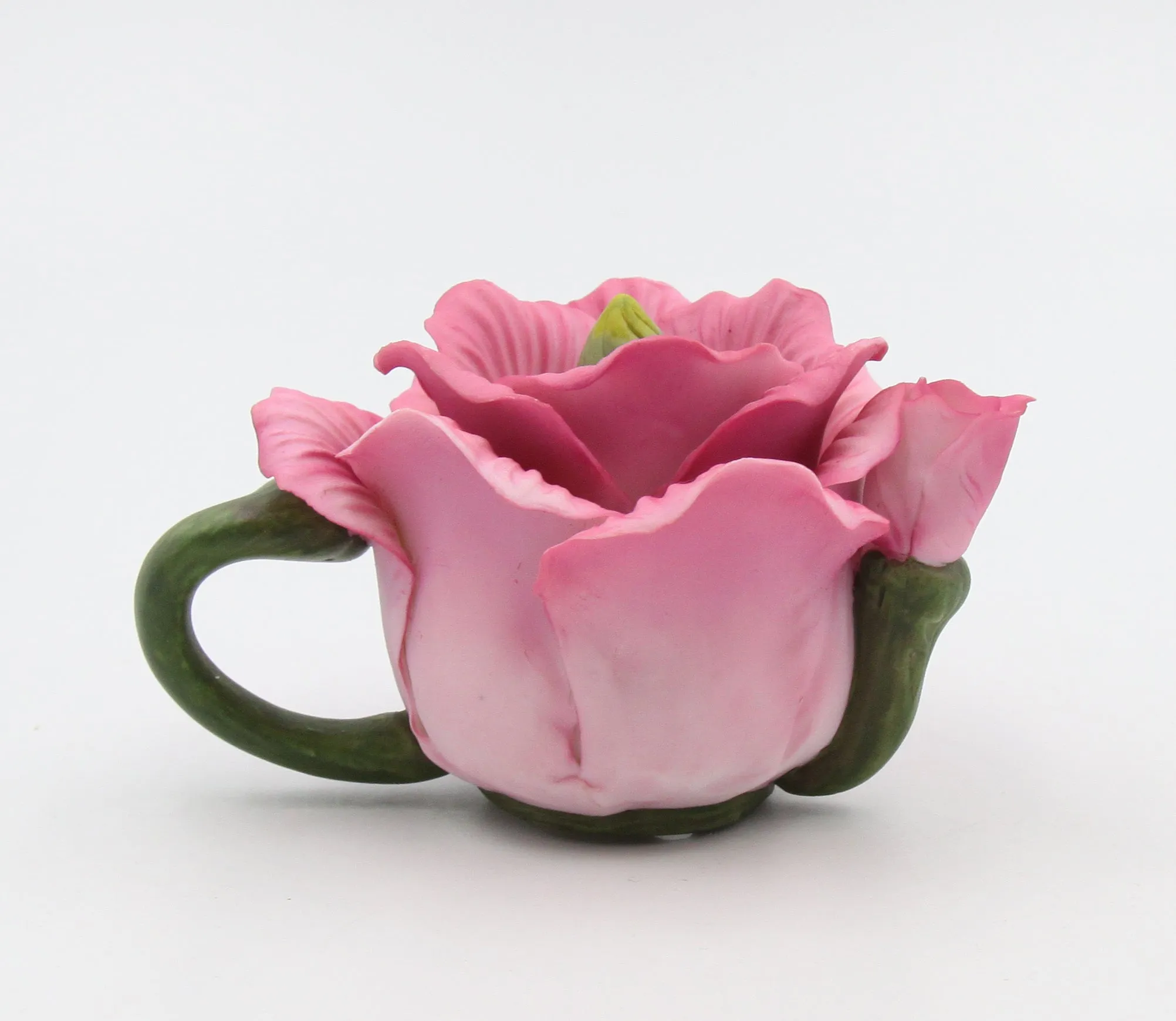 Ceramic Poppy Flower Teapot Figurine, Home Décor, Gift for Her, Gift for Mom, Nature Lover Gift
