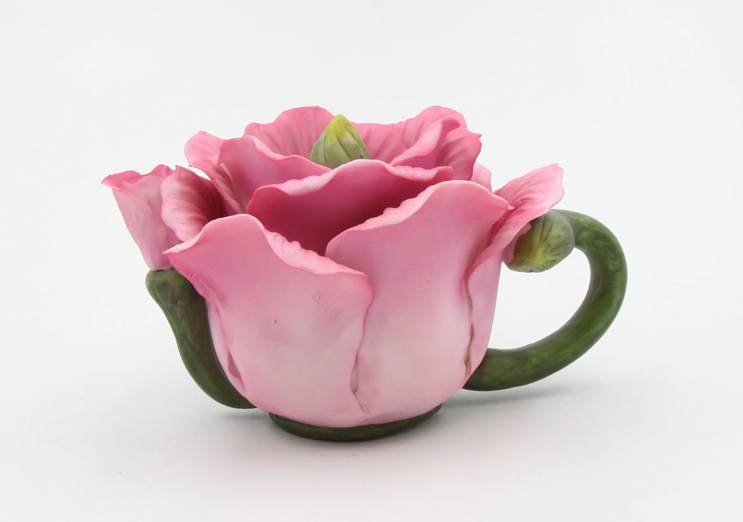 Ceramic Poppy Flower Teapot Figurine, Home Décor, Gift for Her, Gift for Mom, Nature Lover Gift