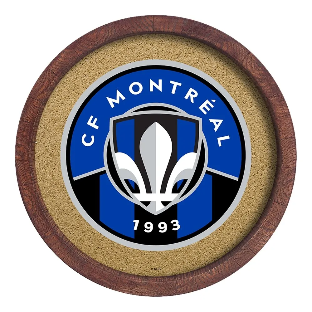 CF Montréal: "Faux" Barrel Framed Cork Board