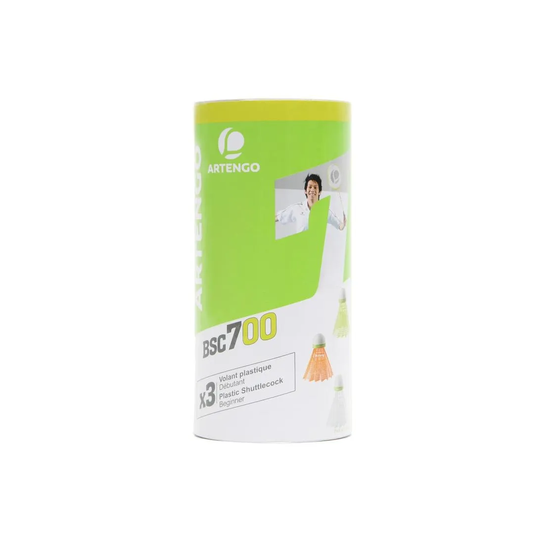 CH PLASTIC SHUTTLECOCK PSC 100  MEDIUM x 3 WH GR OR