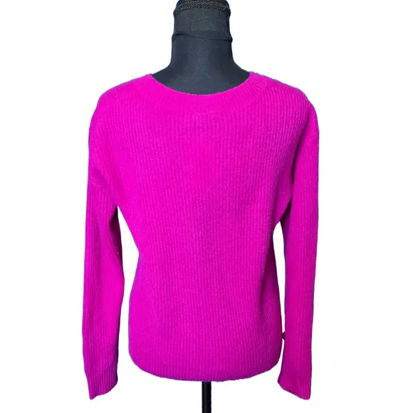 Charter Club Luxury 100% Cashmere Soft Knit Fuscia Sweater Petite Small NWT