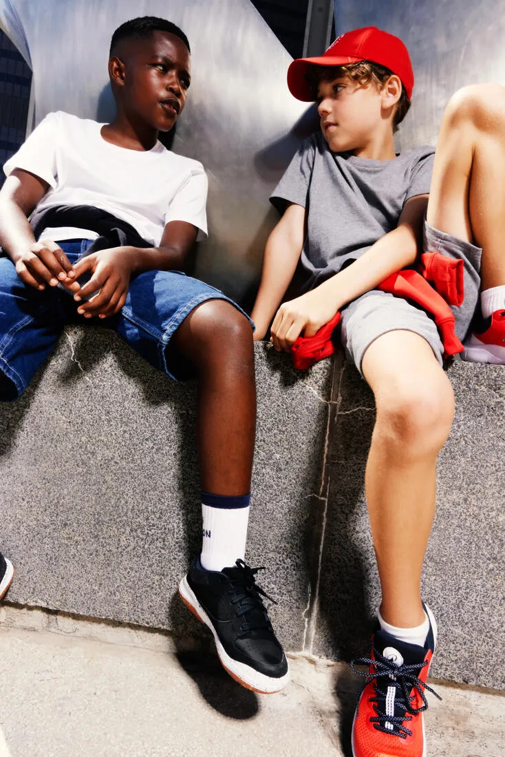 Chaussures multisport à scratchs en cuir enfant mixte, Playventure city