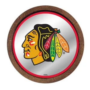 Chicago Blackhawks: Mirrored Barrel Top Wall Sign