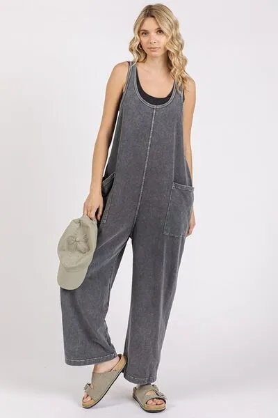 Chill In Comfy Wide Leg Overalls