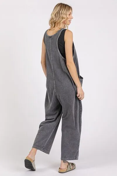 Chill In Comfy Wide Leg Overalls