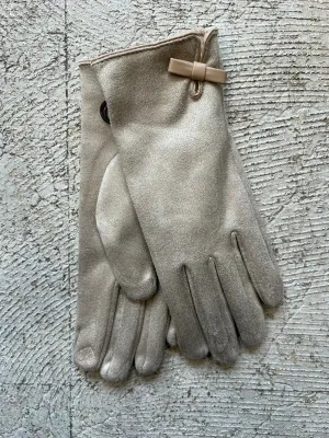 Classic Beige Bow Gloves