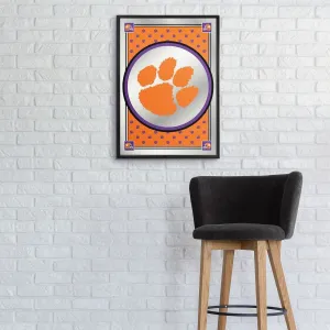 Clemson Tigers: Team Spirit - Framed Mirrored Wall Sign