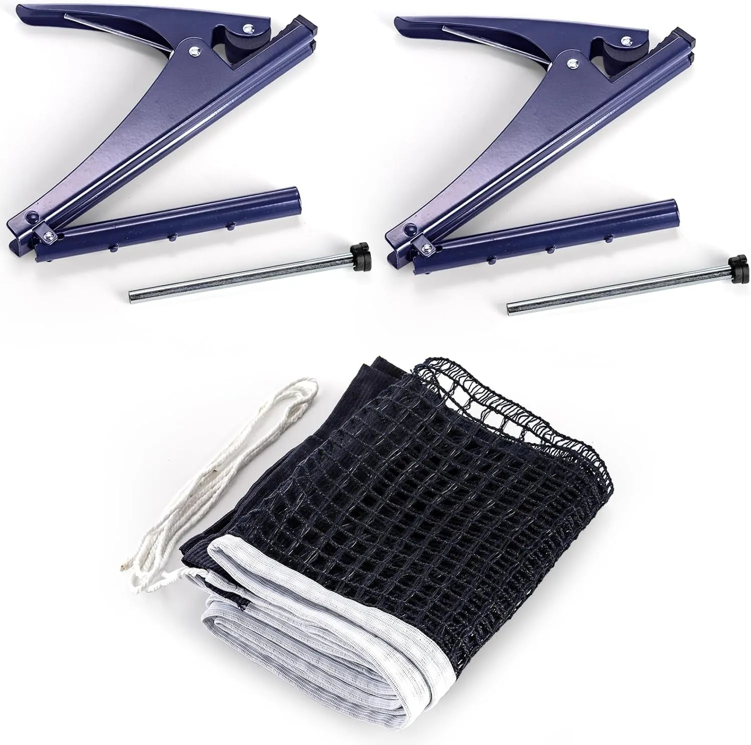 Collapsible Table Tennis Net,Training Competition Professional Ping Pong Net Portable Posts with Adjustable Strength Clip,Stable Base for Standard Table