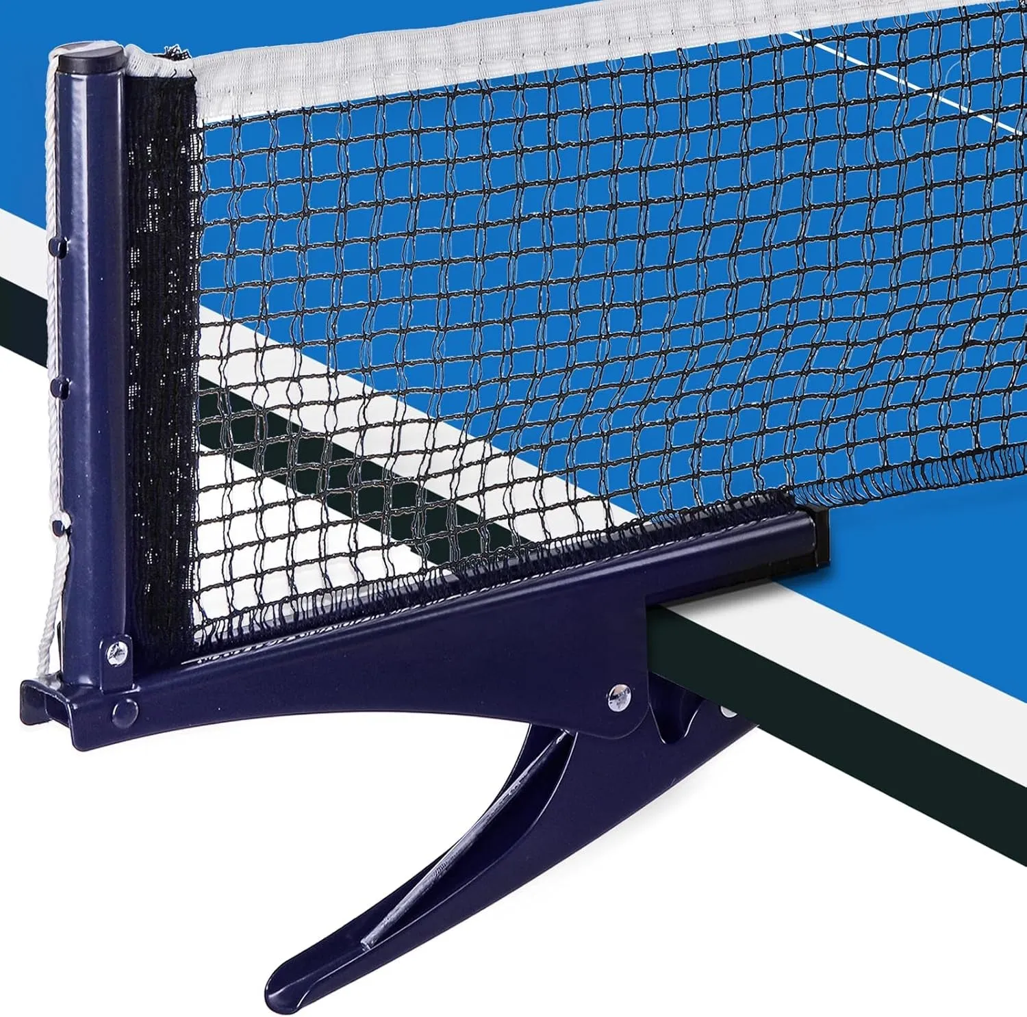 Collapsible Table Tennis Net,Training Competition Professional Ping Pong Net Portable Posts with Adjustable Strength Clip,Stable Base for Standard Table