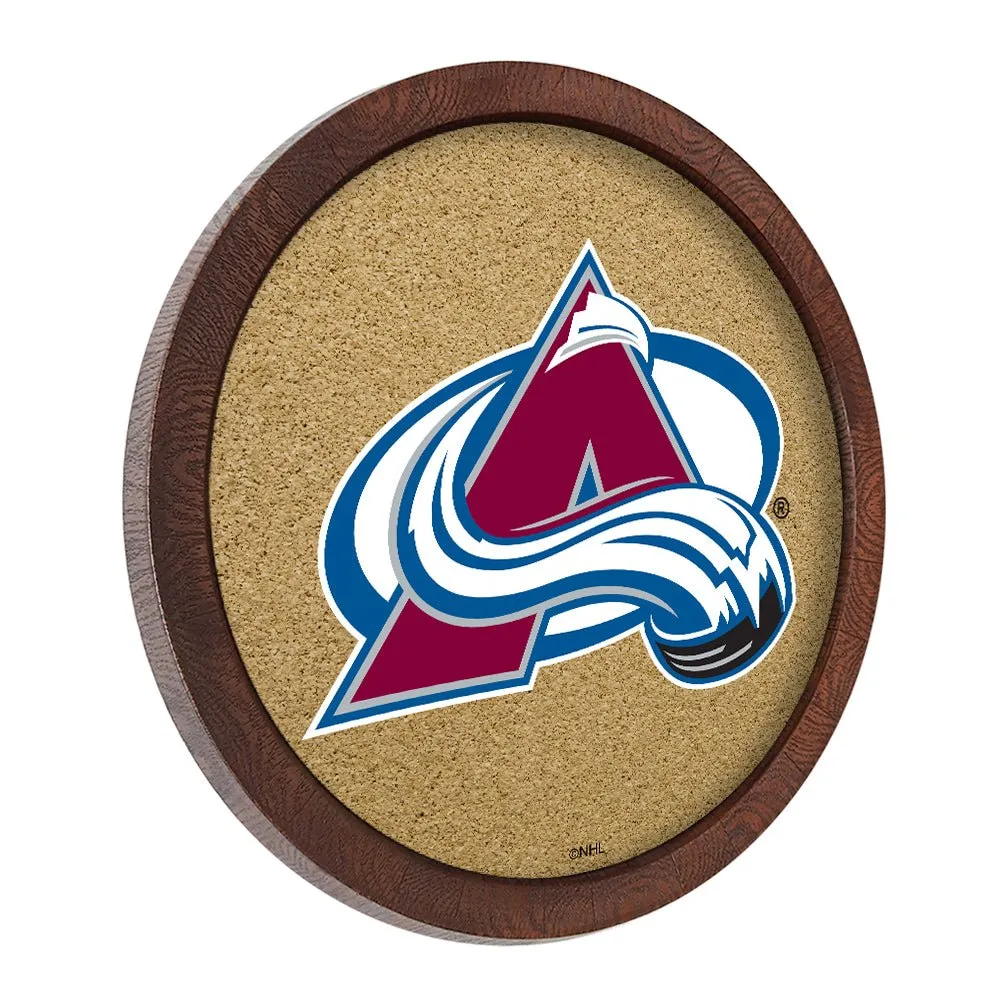 Colorado Avalanche: Barrel Top Cork Note Board