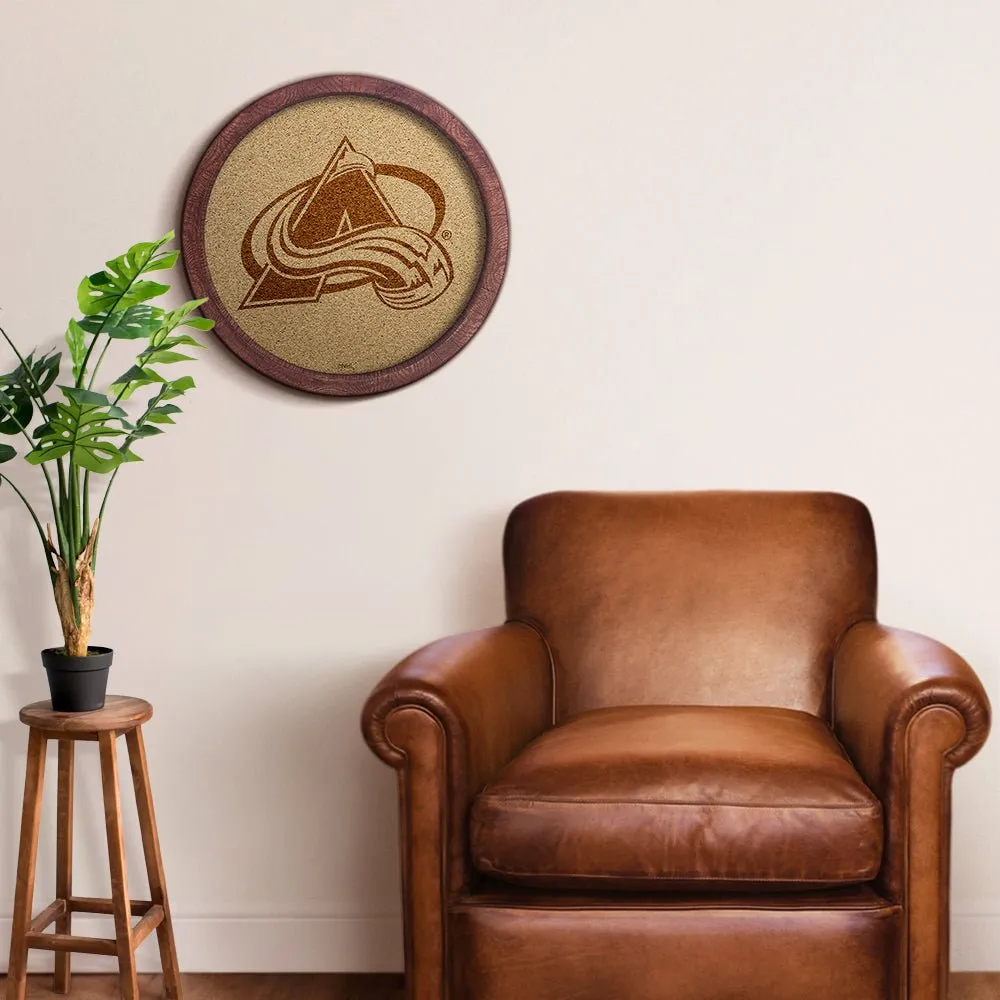 Colorado Avalanche: Barrel Top Cork Note Board