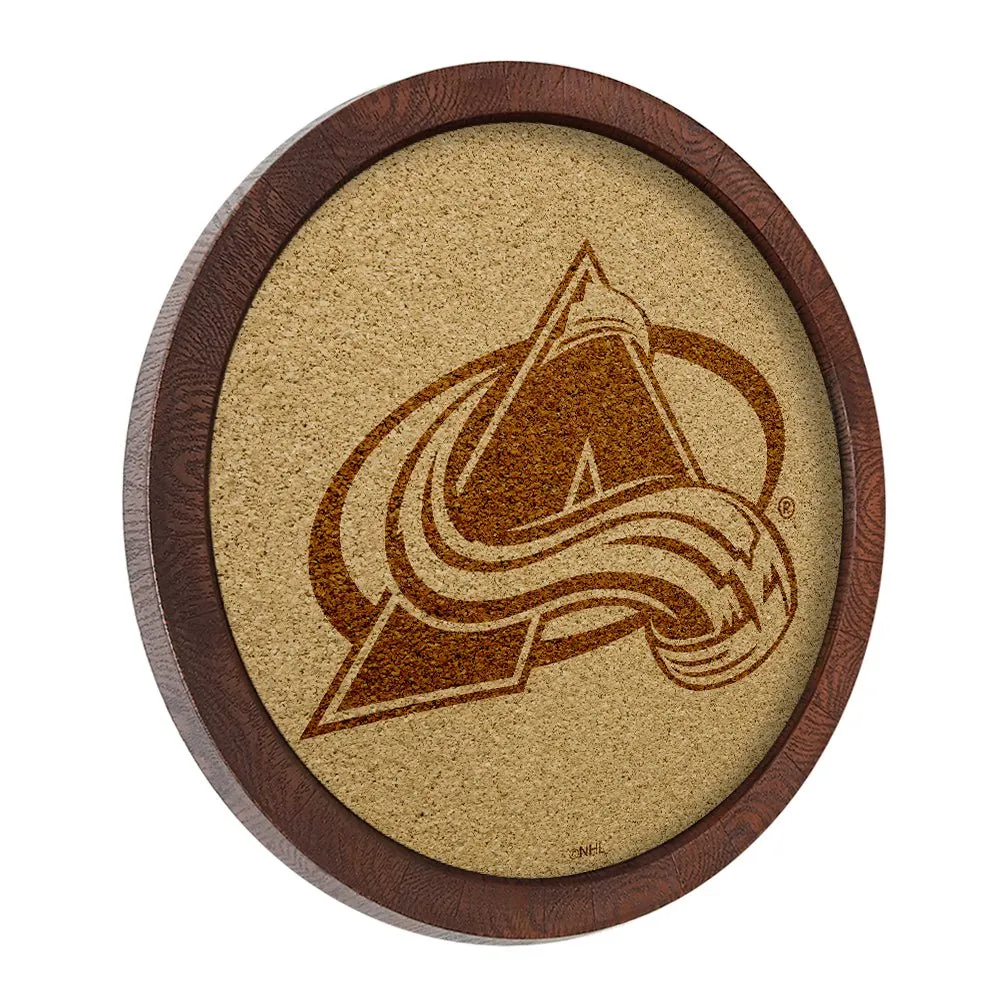 Colorado Avalanche: Barrel Top Cork Note Board