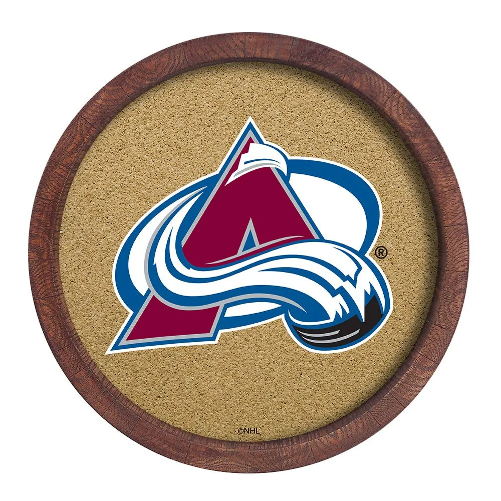 Colorado Avalanche: Barrel Top Cork Note Board