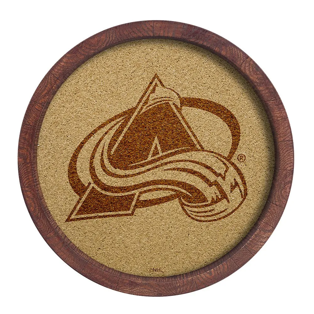 Colorado Avalanche: Barrel Top Cork Note Board