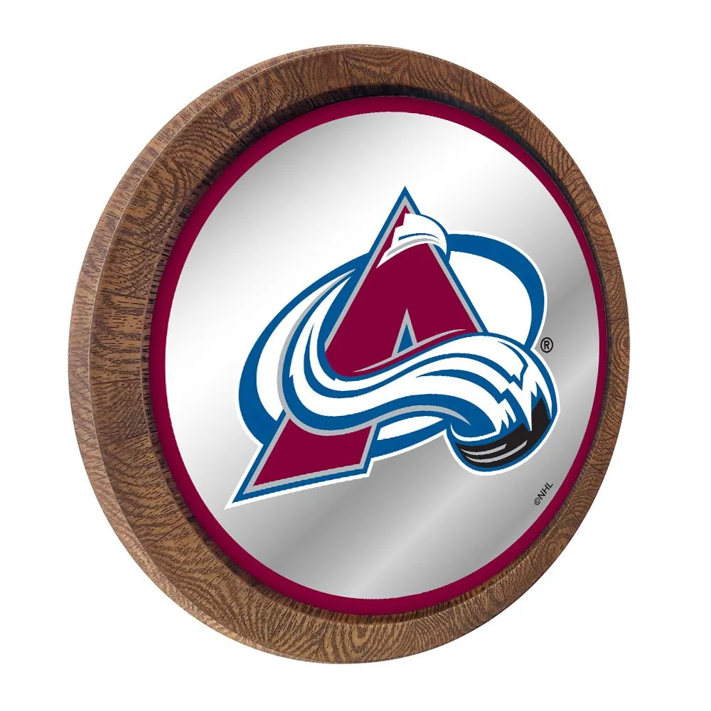 Colorado Avalanche: Mirrored Barrel Top Wall Sign