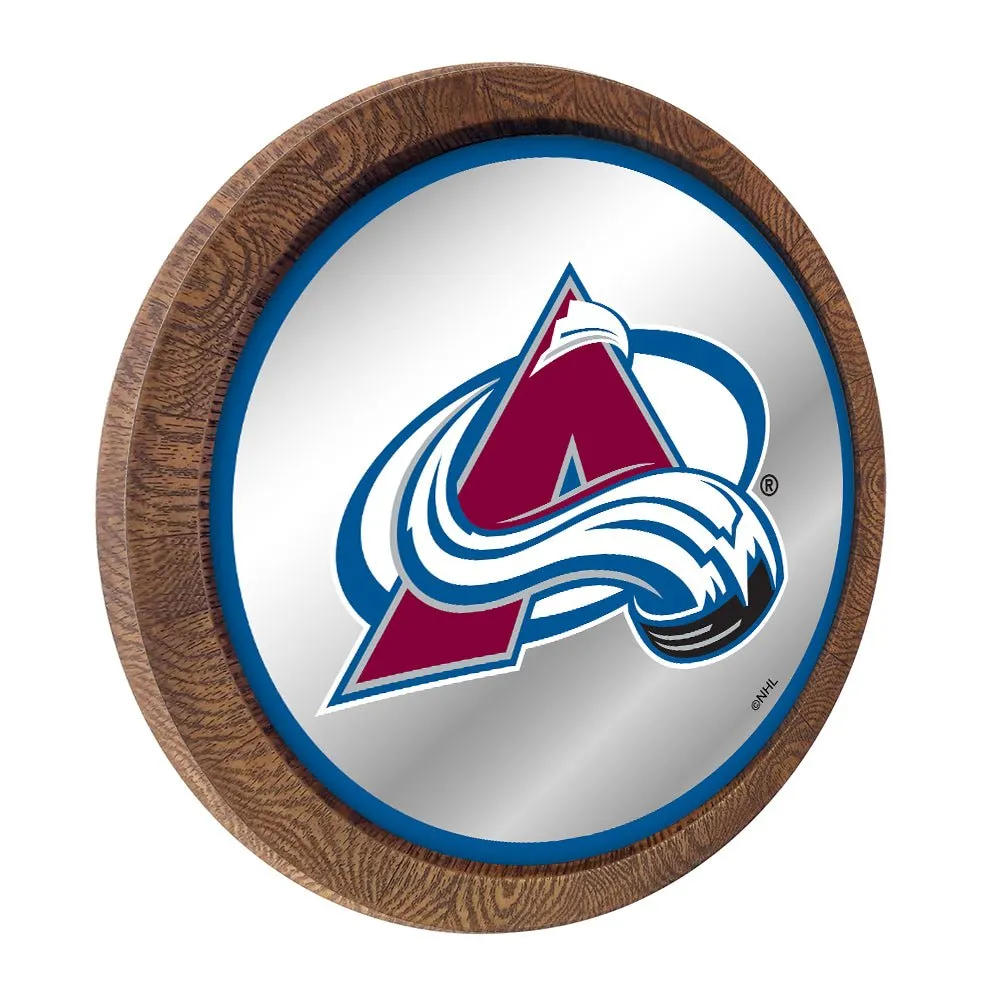 Colorado Avalanche: Mirrored Barrel Top Wall Sign