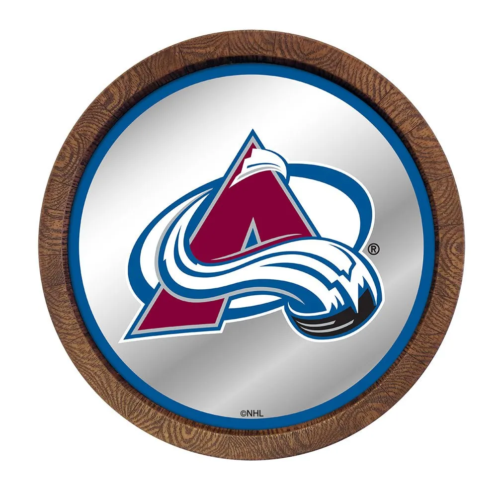 Colorado Avalanche: Mirrored Barrel Top Wall Sign