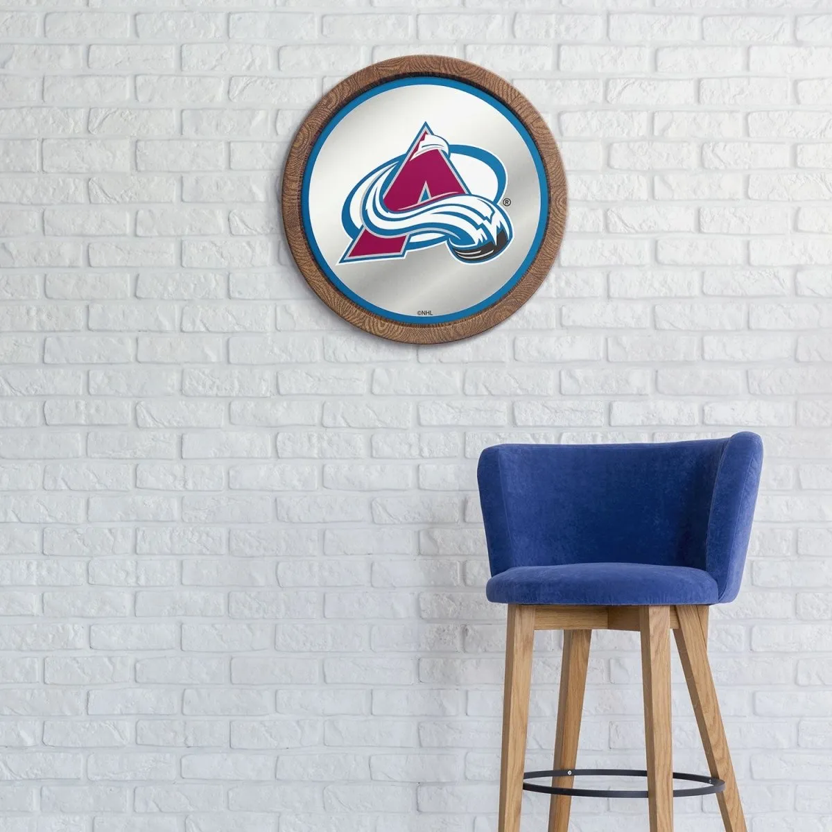 Colorado Avalanche: Mirrored Barrel Top Wall Sign
