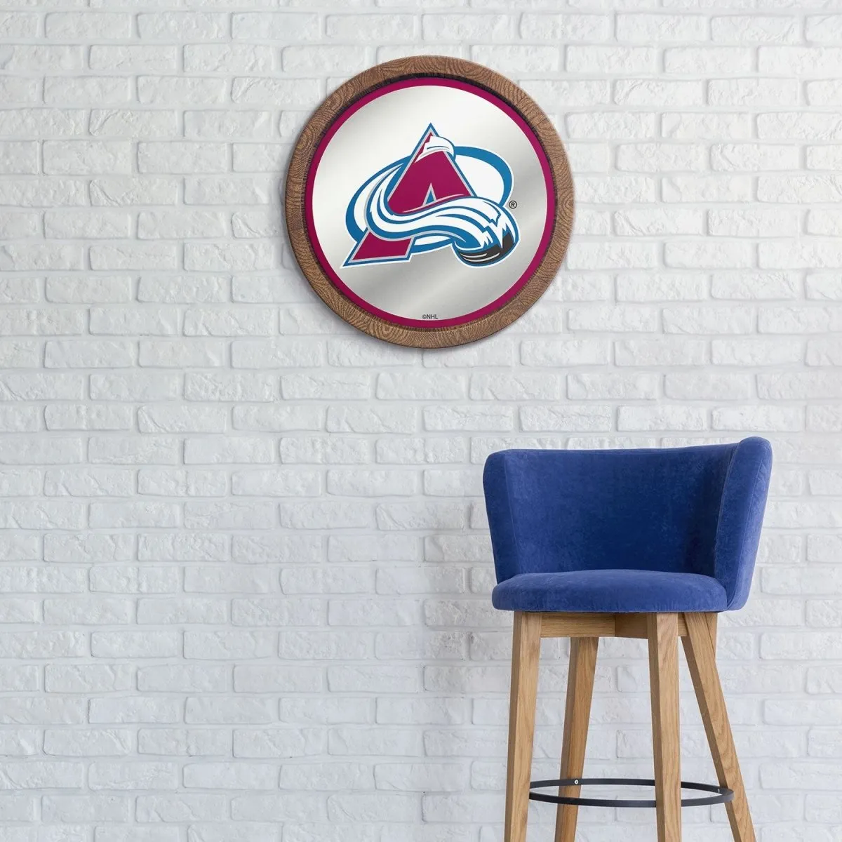 Colorado Avalanche: Mirrored Barrel Top Wall Sign