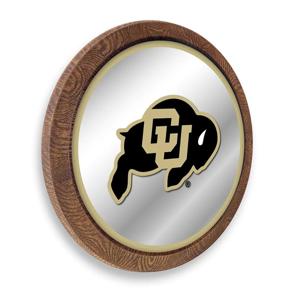 Colorado Buffaloes: "Faux" Barrel Top Mirrored Wall Sign