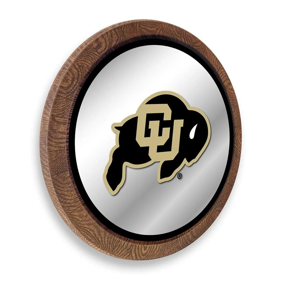 Colorado Buffaloes: "Faux" Barrel Top Mirrored Wall Sign