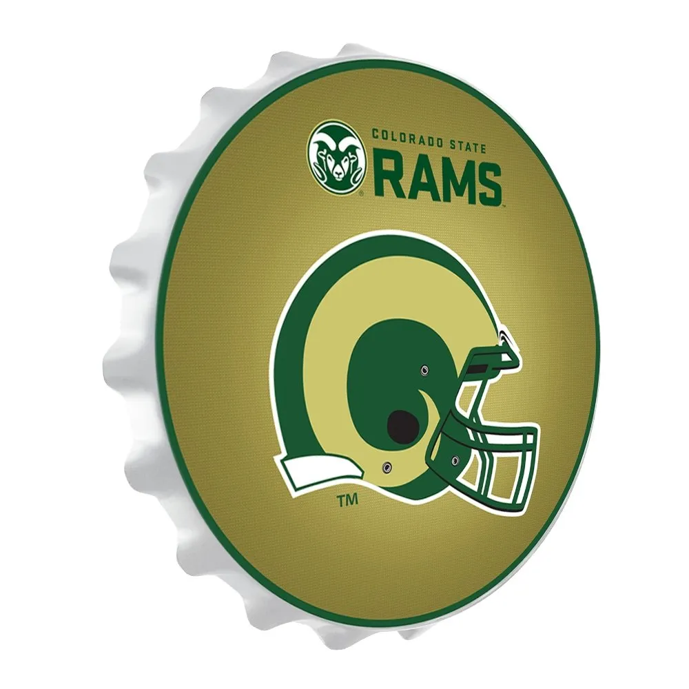 Colorado State Rams: Helmet - Bottle Cap Wall Sign
