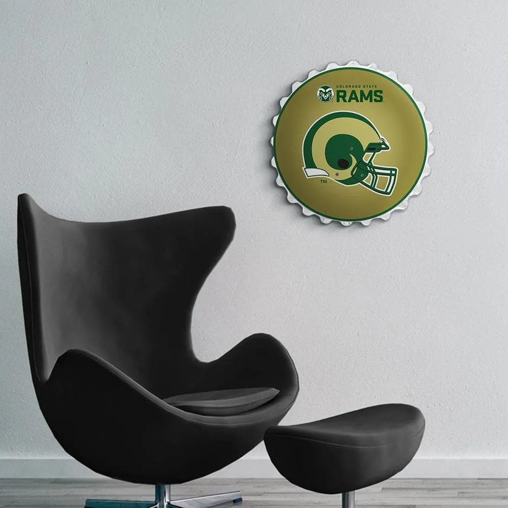 Colorado State Rams: Helmet - Bottle Cap Wall Sign