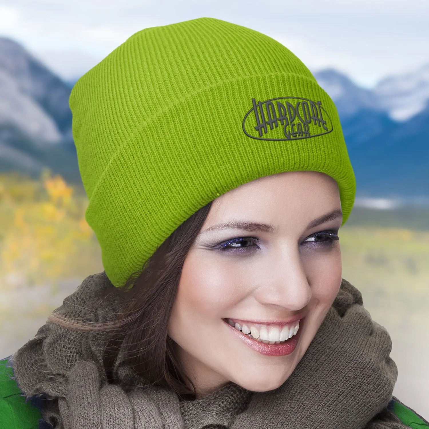 Coloured Roll Up Cuff Beanie(SHW-32T)