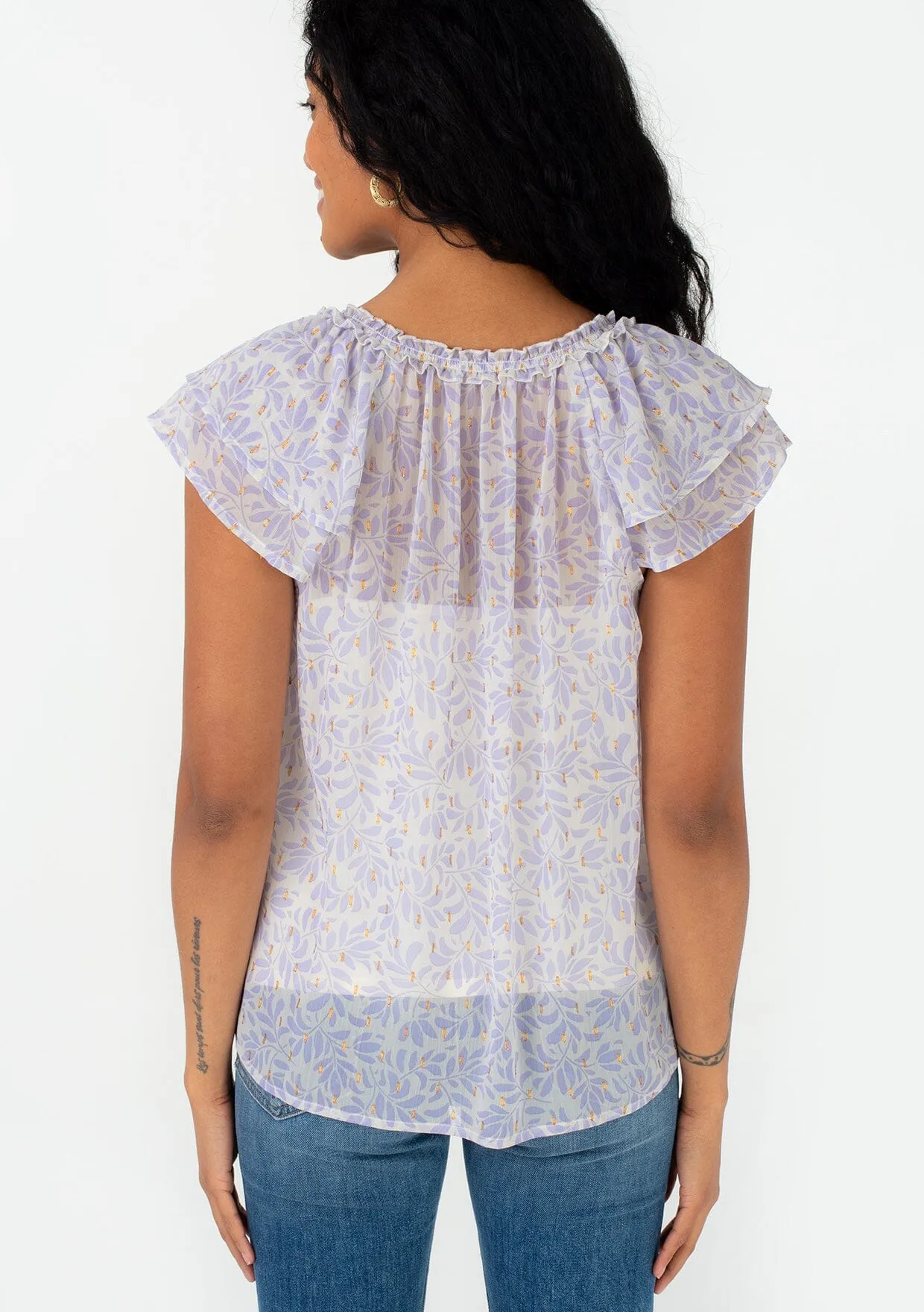 Corinth Flutter Sleeve Blouse
