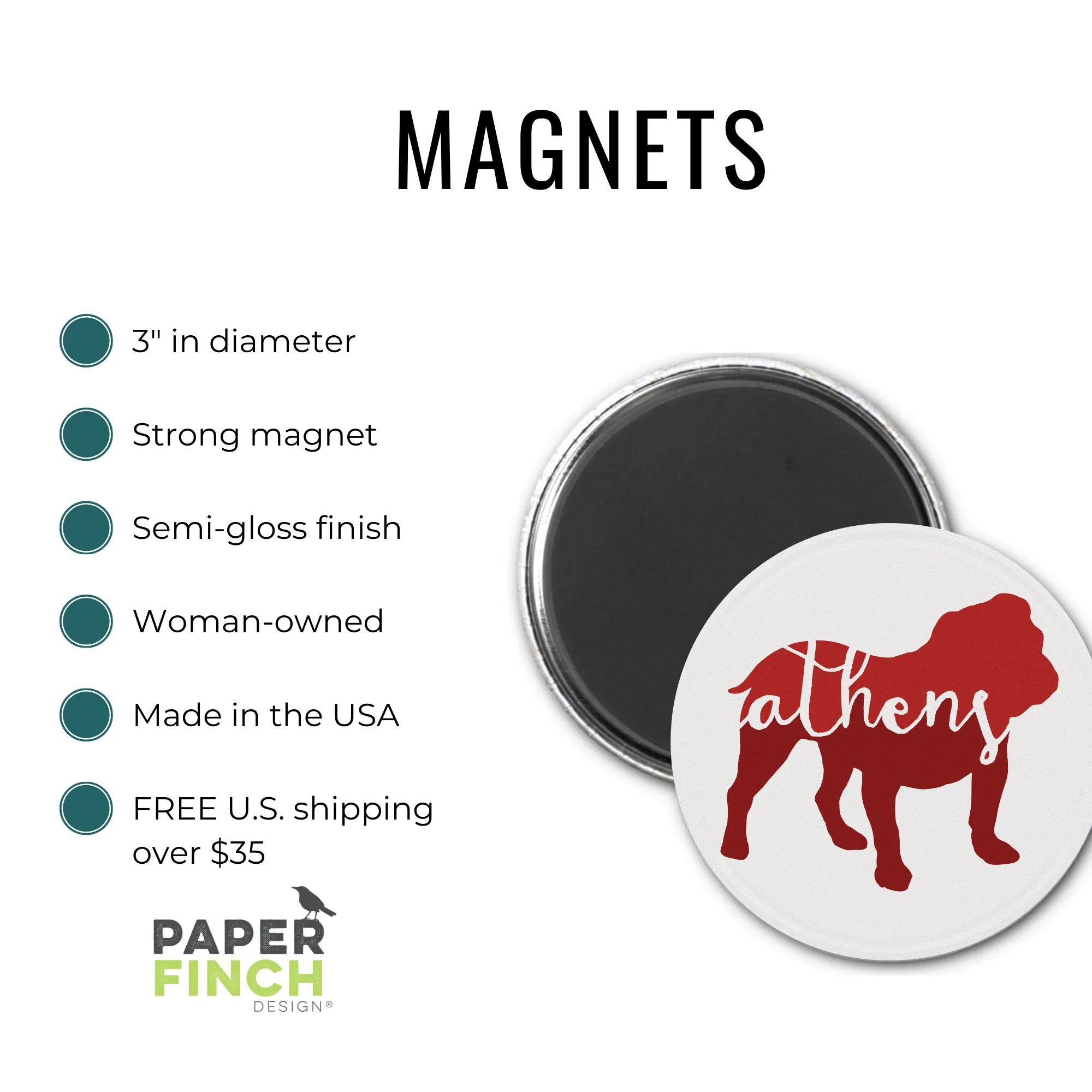 Cowgirl Magnet - Adorable 3-inch round fridge magnet featuring a retro cowgirl & pink "Howdy," a cute gift for any sassy friend! | Wild West Chic Collection