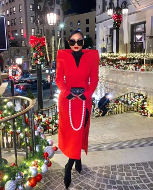 Crimson Luxe Coat