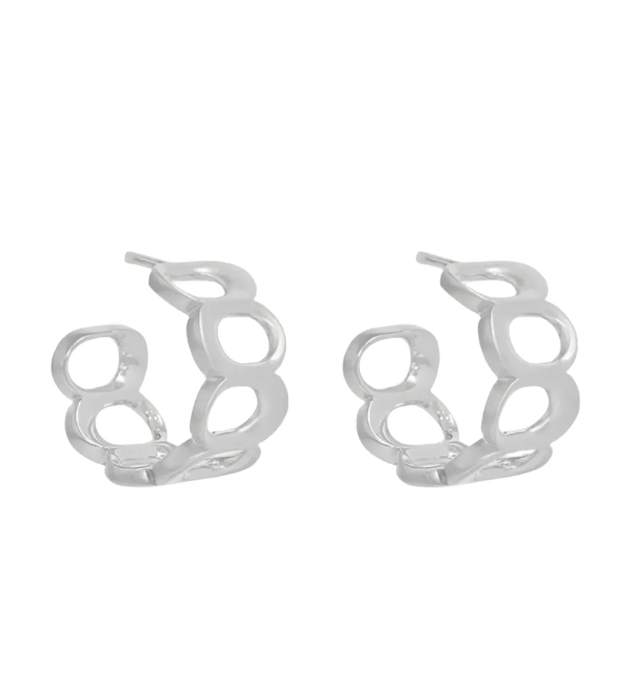 Crosby Link Huggie Hoops