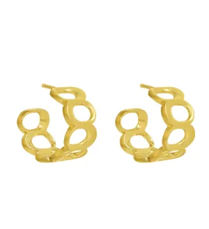Crosby Link Huggie Hoops