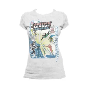 DC Comics Justice League Cover 12 Official Women's T-shirt (Sports Grey)