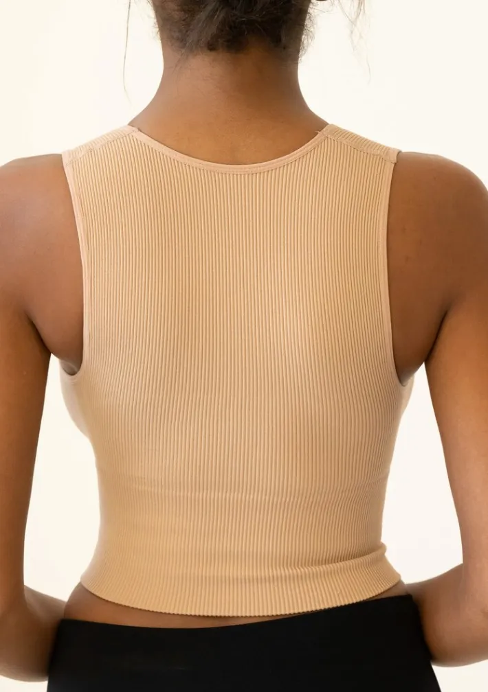 Deep V-Neck Midi Top