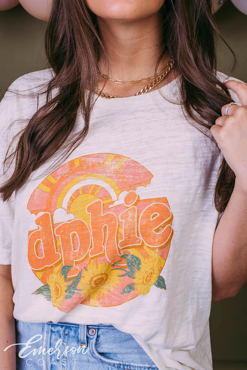 Delta Phi Epsilon Boho Floral Recruitment Tee