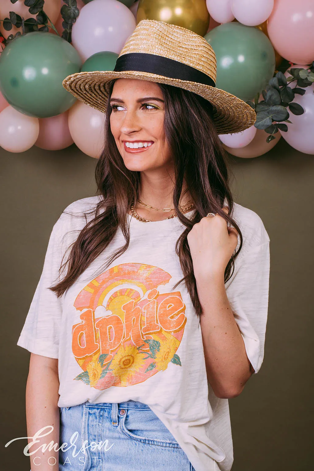 Delta Phi Epsilon Boho Floral Recruitment Tee