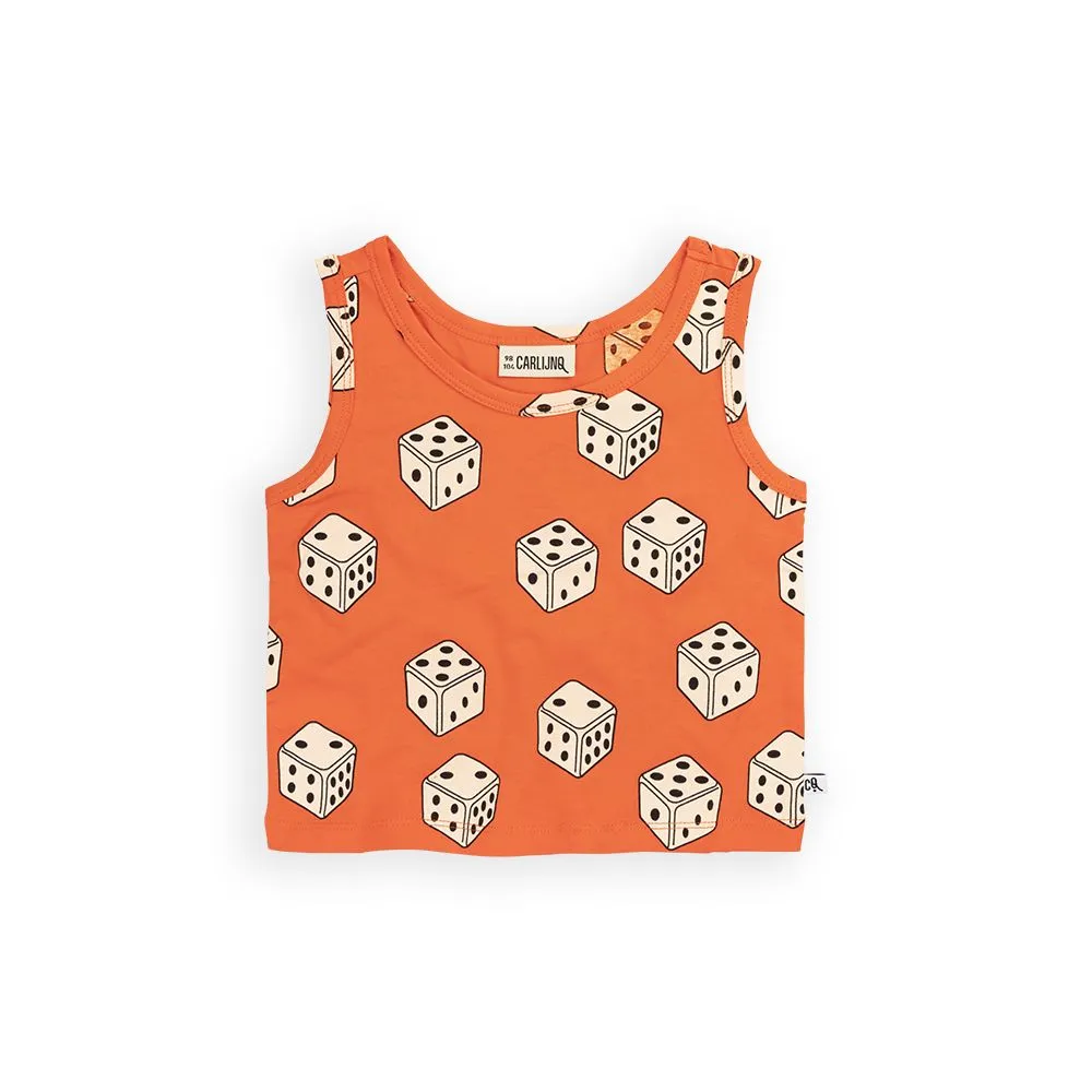 Dice Loose Fit Tank Top - 2 Left Size 8-10 & 12-14 years
