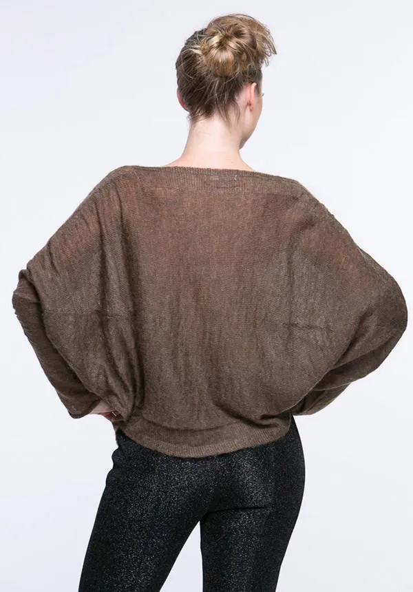 Dolman Ruched Detail Sweater