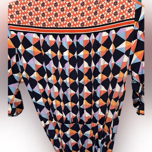 Donna Morgan Geometric Print wrap Dress (D3)