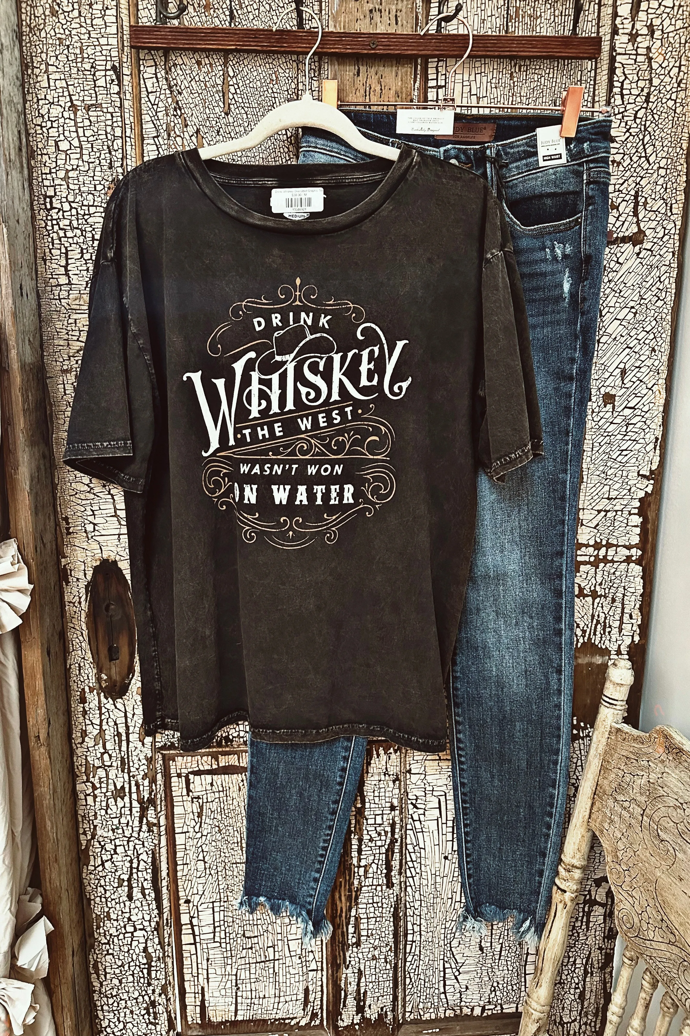 Drink Whiskey Oversized Graphic Tee