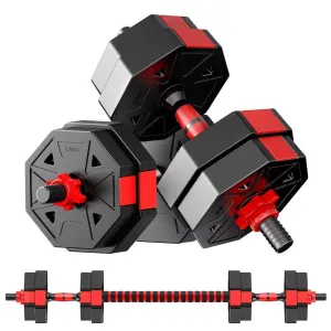 Dumbbell Set of 2, Adjustable Weights Dumbbells Set Pair, Free Weights for Women/Men Workout Equipment Used as Barbell, for Home Gym 20lb (10lb*2)