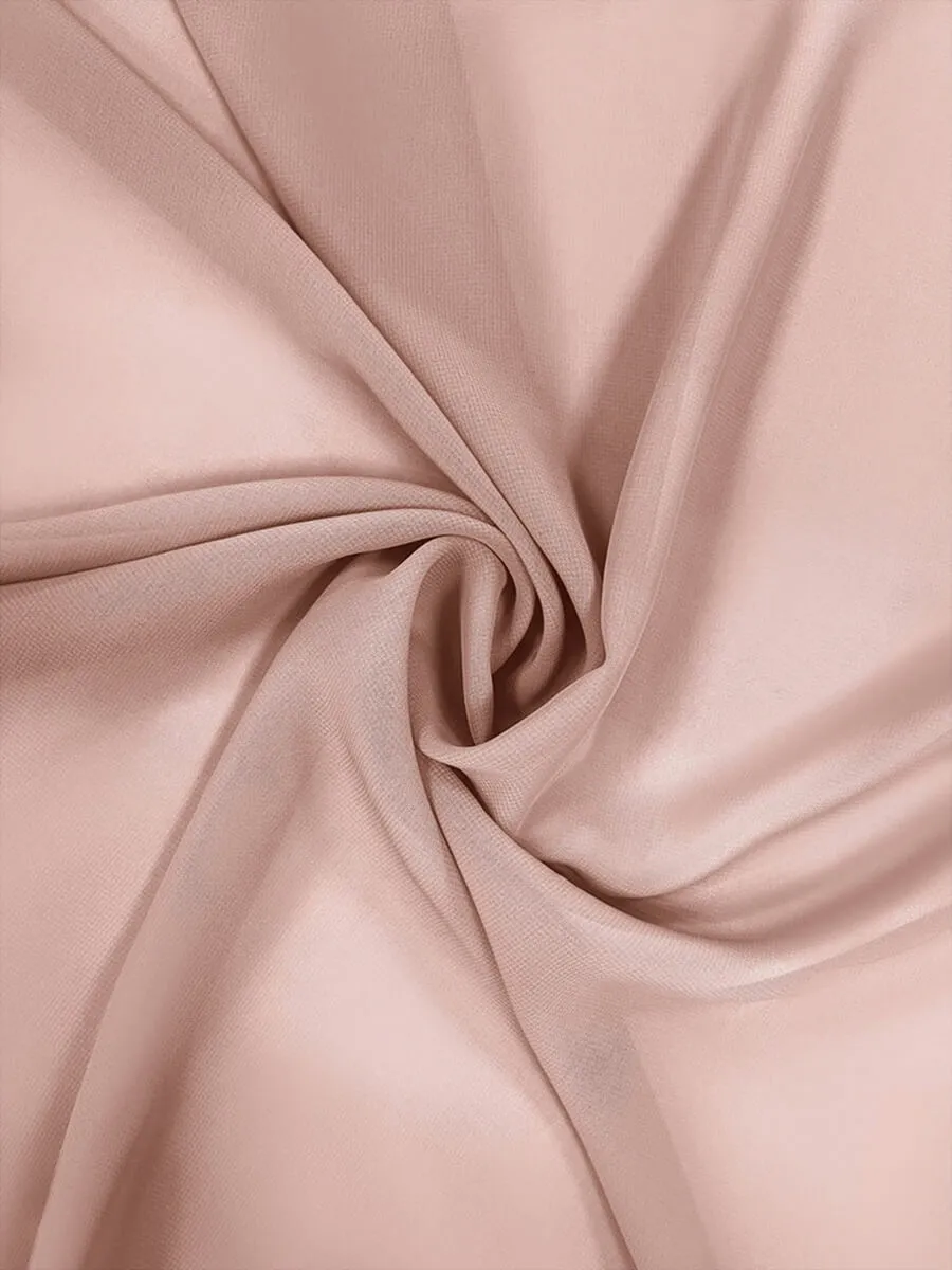Dusty Pink Chiffon Fabric By The 1/2 Yard