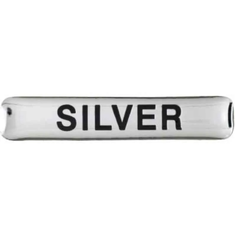 #E97 Silver Bar Enamel Badges - pack of 5