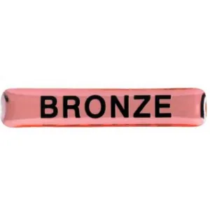 #E98 Bronze Enamel Bar Badges - pack of 5