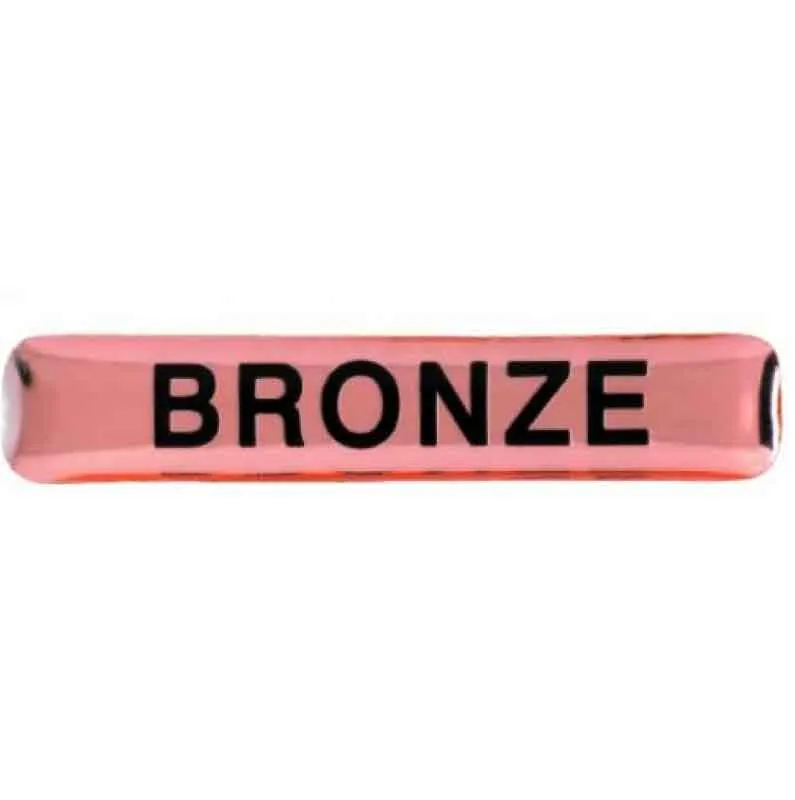#E98 Bronze Enamel Bar Badges - pack of 5
