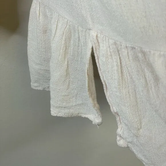 Eberjey Bamboo Sleep Shirt Womens Size L Milkmaid Coquette Night Gown Nightie