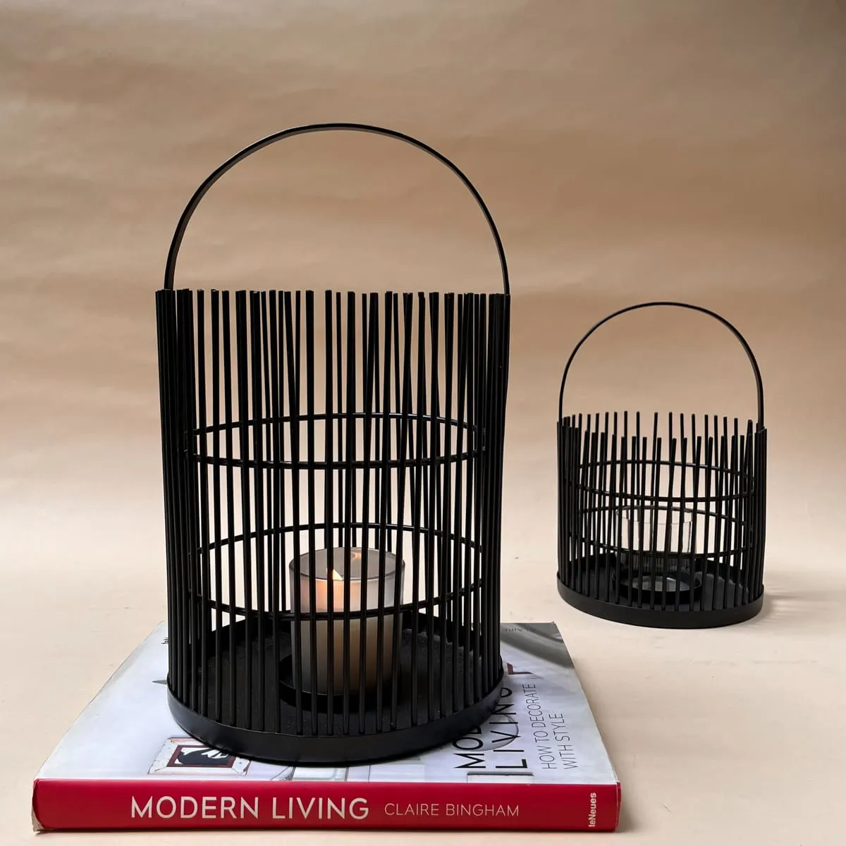 Edit House & Home-Home Artisan Sigrid Black Metal Lantern (Large)