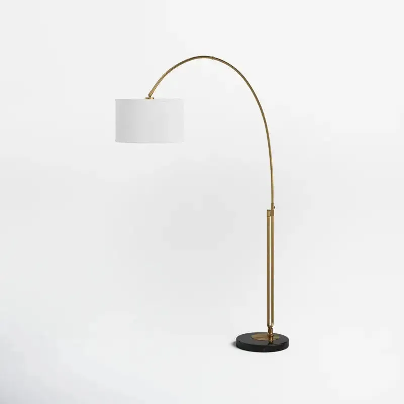 Elegant Joan Arched Floor Lamp with Marble Base