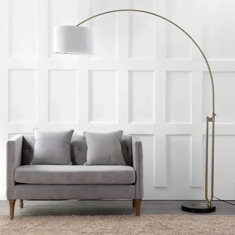 Elegant Joan Arched Floor Lamp with Marble Base